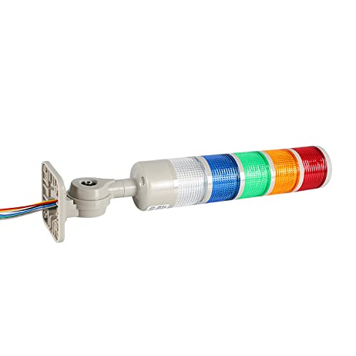 Torre de señal LED LUBAN de 5 capas con base giratoria conmutable de 110V y 220V CA 5