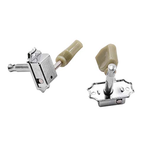 vhbw Chevilles, mécaniques 3R3L pour guitare, guitare électrique – Trou de perce, 8 mm, argent/vert, Vintage - Les Beatles, Paul McCartney, John Lennon, RIngo Starr, George Harrison vhbw Chevilles, mécaniques 3R3L pour guitare, guitare électrique - Trou de perce, 8 mm, argent/vert, Vintage – Image 3