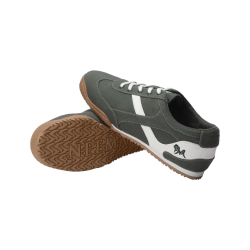 Image of Neeman's Urban Casual Sneakers for Men | Stylish Canvas Casual Shoes | Lightweight Lace-Up Footwear | Breathable Comfortable Everyday Sneaker