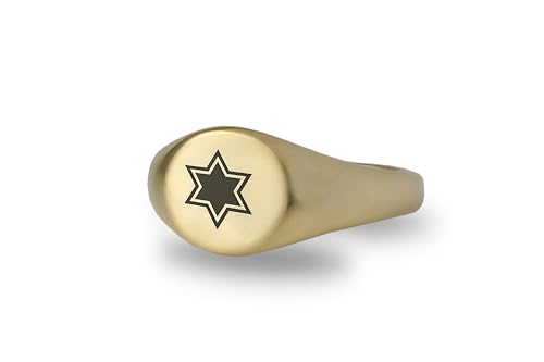 Bague Étoile de David or jaune anneau mixte personnalisable Judaica