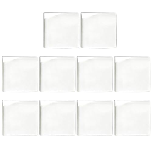 10 Pack Clear Acrylic DIY Fridge Magnets Set, 2x2'' DIY Picture Fridge Magnets with Adhesive Backing, Homemade Picture Acrylic f
