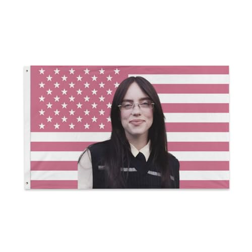 salmophy Eilish Flag Posters Tapestry 3X5 Ft With Four Brass Grommets Funny Flag Decoration Eilish Merch for College Bedroom Room Dorm Wall Party Posters Tapestry
