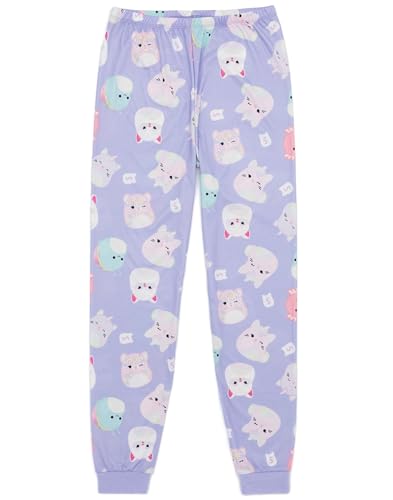 Squishmallows Girls Pajamas | Kids Plushie Purple Short Sleeve Top Long Bottoms | Characters Stuffed Plush Animal Merchandise4