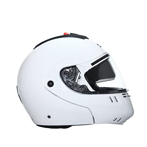 Image of Studds Ninja Pastel Plain Flip Up Full Face Helmet (White, M)