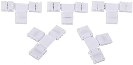 LitaElek 10pcs Connecteur D'angle Bande LED 5 Broches Pour RGBW LED Strip De 12mm Large