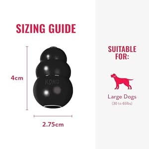 KONG Extreme Dog Toy Fetch Chew Toy Treat Filling Capabilities Erratic Bounce for Extended Play Time Most Durable Natural Rubber Material for Power Chewers for Large Dogs