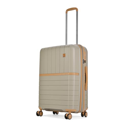 Image of VIP Classic Check-in-67 cm Medium 8 Wheels Trolley Bag | Hard Luggage for Travel | 5 Years International Warranty (Grey)