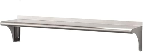 TRINITY THA-3326 EcoStorage NSF Estante de pared de acero inoxidable de grado comercial para cocina, garaje, despensa, almacenamiento, 48 pulgadas