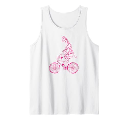 Girafe Vélo Drôle Motard Animal Vélo Cool Vélo Débardeur