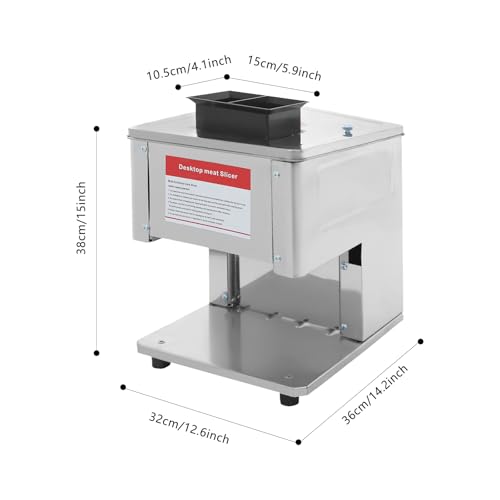 Cortadora eléctrica de carne 1500W acero inox miniatura 7
