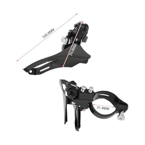 LT Easiyl 2 peças de câmbio dianteiro de bicicleta FD-TZ30 compatível com Shimano Tourney 6/7 veloci