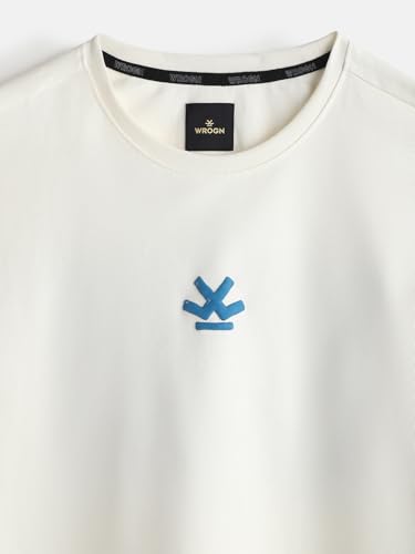 Image of WROGN Men's Pure Cotton T-Shirt | Puff Print | Oversized Fit