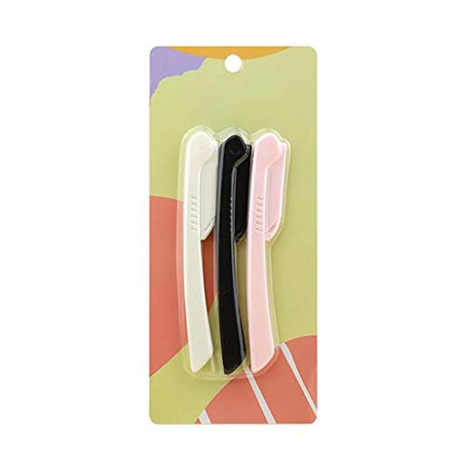 Touch-Up Multipurpose Exfoliating Dermaplaning Tool, Eyebrow Razor, And Facial Razor with Precision Cover Women Lips Nose Ear 3 PCS Foldable Design,M