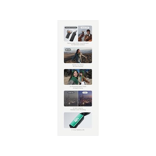 Image of Insta360 Luna Ultra Standard Bundle (Cosmic Black) | 8K Pocket Gimbal Camera with Dual Leica Lenses, 1 inch CMOS Sensor, 12x Zoom, Detachable OLED Touchscreen & AI Tracking