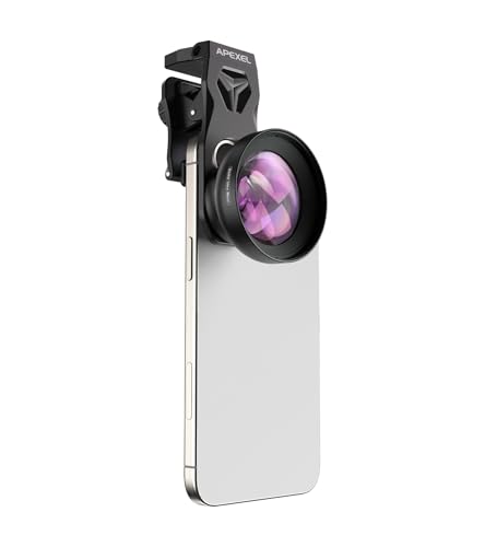 Apexel 7 in 1 Phone Lens Kit - Transform Your Phone into A Professional Camera - Fisheye,0.36x/0.63x Wide Angle,Macro,Zoom,CPL Filter,Kaleidoscope Lens for iPhone X/8/8 Plus/7/7 Plus/6s/6 Most Phones