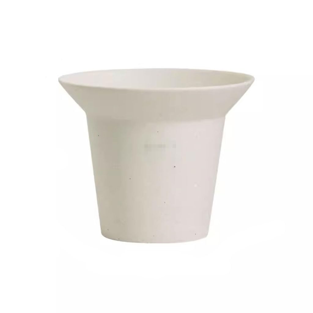 GELASIGE Flower Pots Modern Simple Ceramic Flower Pot High Foot Breathable Fleshy Rough Handmade Indoor Ceramic Flower Pot Outdoor Flower Pots(A)