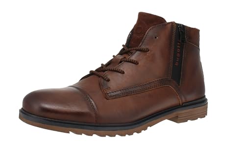bugatti Botas para hombre 321-A0U3L, forro frío, marrón oscuro, talla 42 EU amplia, marrón oscuro, 42 EU Ancho