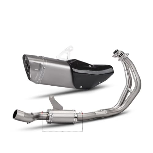 Tuyau d'échappement moto pleine performance avec double capteur oxygène TYPE-F