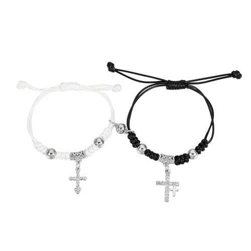 Comelodiant Ying Yang Bracelets for 2 Best Friends Long Distance Matching Friendship Bracelets Adjustable Valentines Jewelry Gift Party Favors Accessories