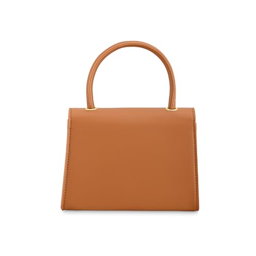 Image of Fastrack Solid PU Structured Handheld Bag For Women, Girls and Ladies| with Detachable Sling Strap and Button closure | Ladies Purse Handbag | Handbags for Casual Carry