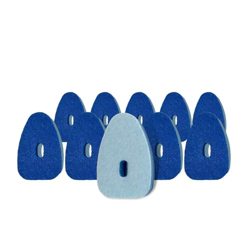 Smilyeez Blue Non Scratch Scrubbing Sponge Refill for use with The Dish Daddy (Reg. TM) Dishwand (10 Pack)