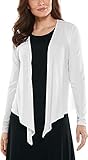 Coolibar UPF 50+ Women's Vrae Everyday Fashion Wrap - Sun Protective (Large- White)