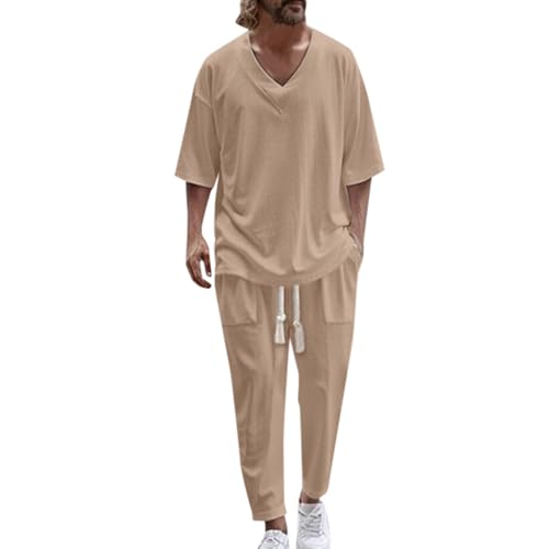 Tenue d'été décontractée homme ensemble de sport 2 pièces pour vacances et détente