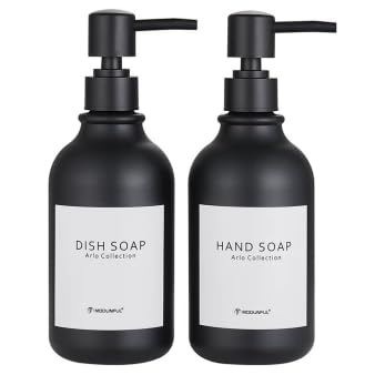 MODUNFUL Hand and Dish Soap Dispenser Set of 2 for Kitchen & Bathroom