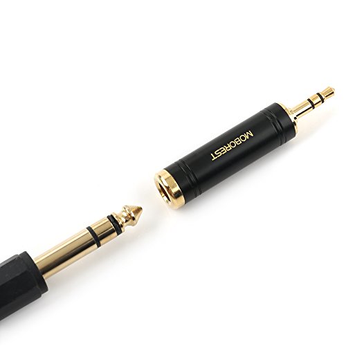 Moborest 3.5Mm M To 6.35Mm F Stereo Pure Copper Adapter, 1/8 Inch Plug Male To 1/4 Inch Jack Female Stereo Adapter, Can Be Used For Conversion Headphone Adapte, Amp Adapte, Black Fashion 2-Pack #TOP7