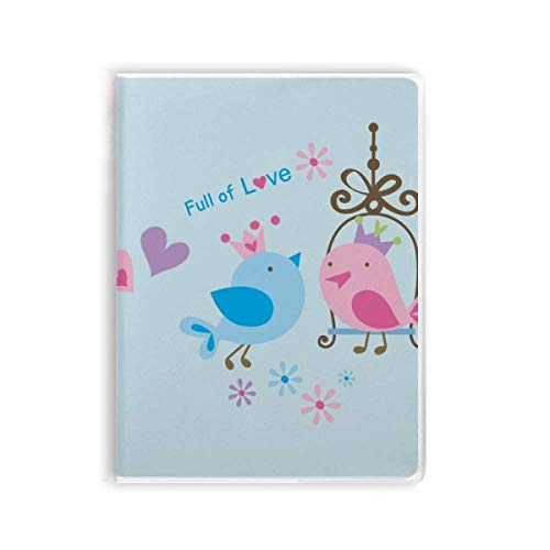 Carnet de notes couverture souple motif cage d'oiseaux format A5 ligné pour écriture