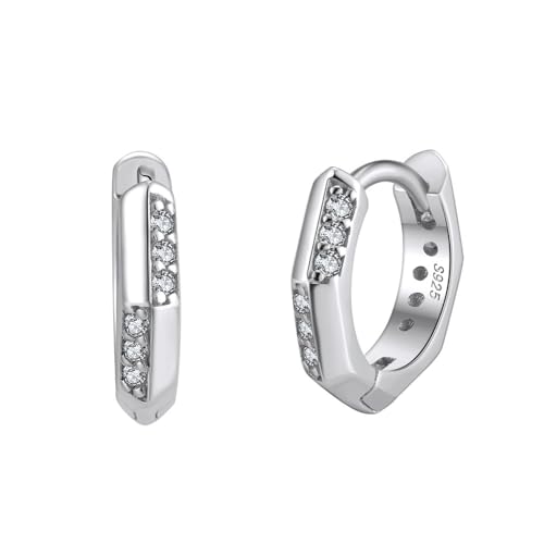 Créoles en argent sterling et faux diamant en or 14 carats, le cadeau de bijoux idéal