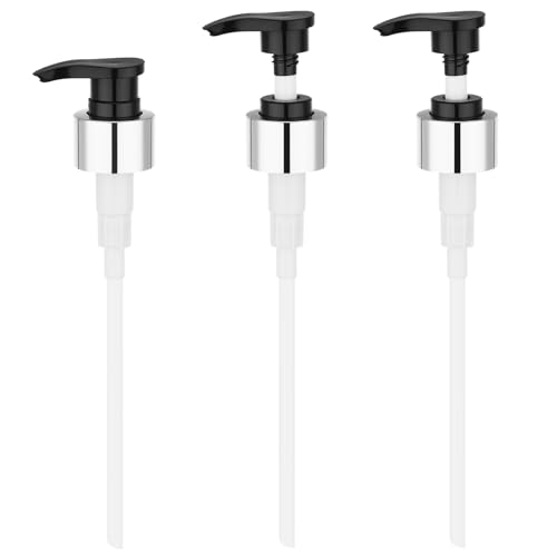 Image of Segbeauty 3pcs Lotion Dispenser Pump Head, Bathroom Shampoo Shower Bottle Pump Replacement, Empty Refillable Bottle Tube Top for Soap Dispenser Conditioner Lotion Body Hand Wash Kitchen Reusable