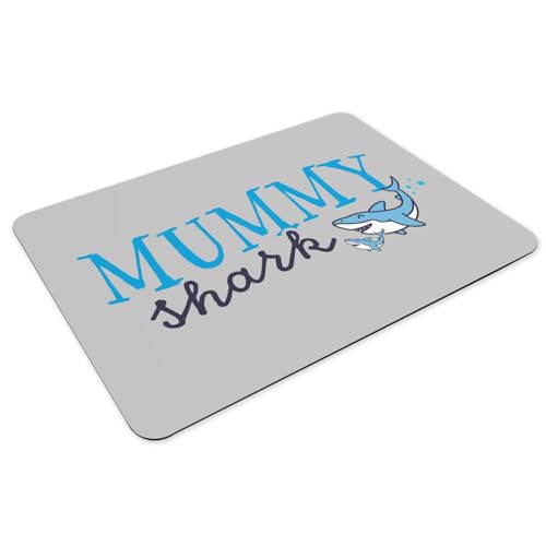 Sets de table caoutchouc gris Mummy Shark protège table grand format - 3