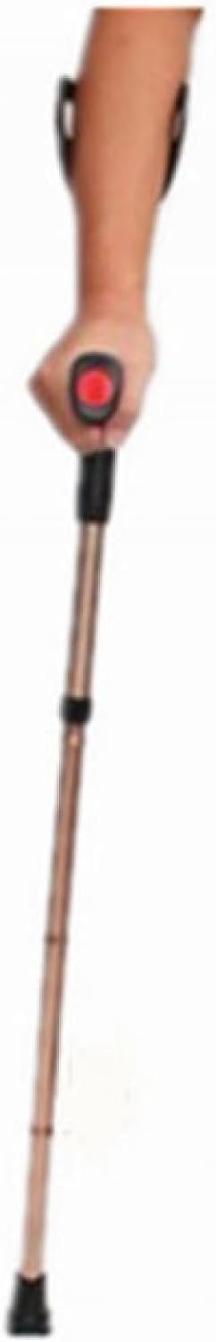 Muletas Plegables Muletas De Antebrazo De Aleación De Aluminio Muletas De Codo Aleación De Aluminio Ultraligera Plegable Auxiliar Altura Ajustable Adecuado para Personas Mayores,Brown