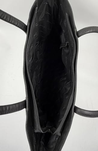 The Hide Company black genuine leather tote bag – image 6