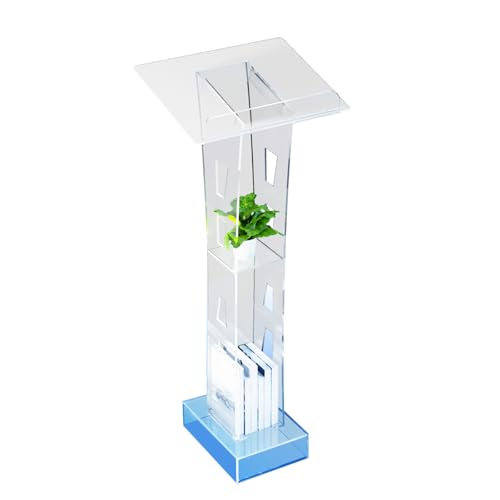 biniliubi Atril Estudio Libros Portatil Podio AcríLico Transparente Silla Orador PúBlico Suelo Ceremonia Conferencia Seminario Evento Soporte Bodas Exhibiciones Mostrador Atriles Lectura Estudiar