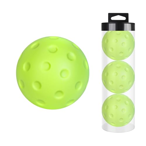 サイレントピックルボールセット ? ポリウレタンフォーム7.4cm/2.91インチソフトボール | 屋内練習用のノイズレス軽量スポンジデザイン | 耐久性のあるトレーニング器具