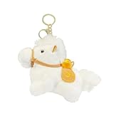 Llavero De Felpa De Caballo - Llavero De Caballo Suave De 10*9,2*9,2 Cm, Animal Rojo Coleccionable Del Año Nuevo Chino | Animal Suave De Pludh Para Amantes, Familiares, Amigos, Niños, Niñas, Mujeres,