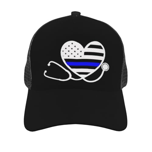 Nurses Police Wife Mesh Baseball Cap - Classic Adjustable Peaked Cap, Trucker Hat for Men and Women2