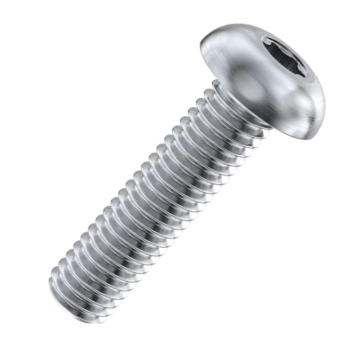 Accu - M3 x 16mm T10 Torx Button Screws (ISO 7380) - Stainless Steel (A2) (Pack of 100)