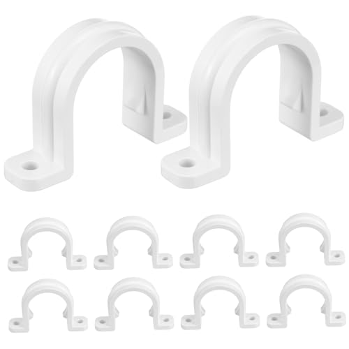 balacoo Robust Pvc Tube Clamps 10pcs u Shaped Brackets for Hose Easy Installation Duct Clamp