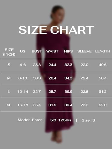 Image of REORIA Women's Off Shoulder Long Sleeve Bodycon Maxi Dresses