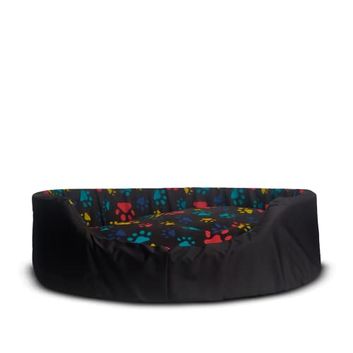 Caminha Pet pra Cachorro e Gato Médio Tam. G - Cama Bagun 04 (Preto Patinhas)