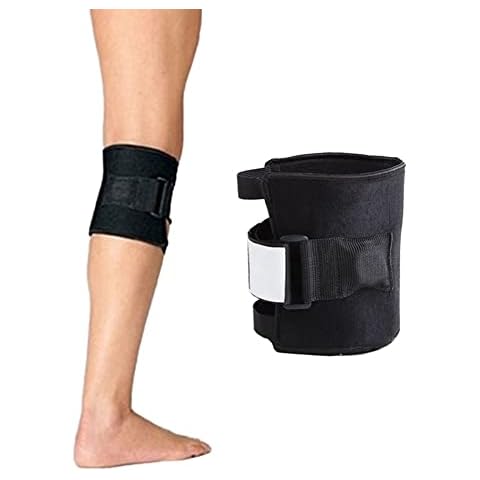 Roadoor Magnetic Knee Brace, Magnetic Therapy Stone Relieve Tension Acupressure Sciatic Nerve Knee Brace for Back Pain for Healthy Security Black Cover
