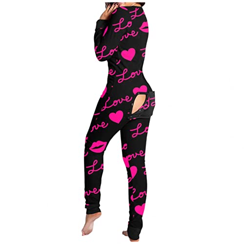 Combinaison Femme Soirée Chic Pyjama 1 Pièce Adulte Grenouillère Femme Sexy Stitch Boutonné
