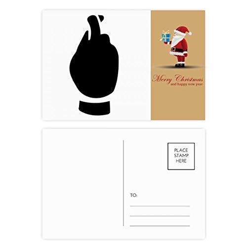 Cartes postales Père Noël Noir lot de 20 pour correspondance de Noël