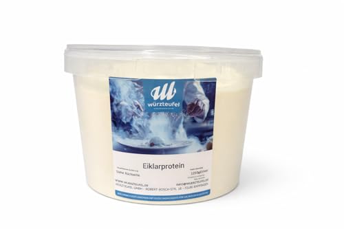 Eiprotein Pulver 100% reines Hühner-Eiweiß - sprühgetrocknet - aus Bodenhaltung Eiweißkonzentrat für Backen & Kochen tierisches Protein 1 25kg PE-Eimer