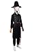 ELOOGOOKIN Demon Hunter Costume Jinu Cosplay Outfits Coat Black Suit rt Pant Belt Hat Halloween Costumes (B, 110)
