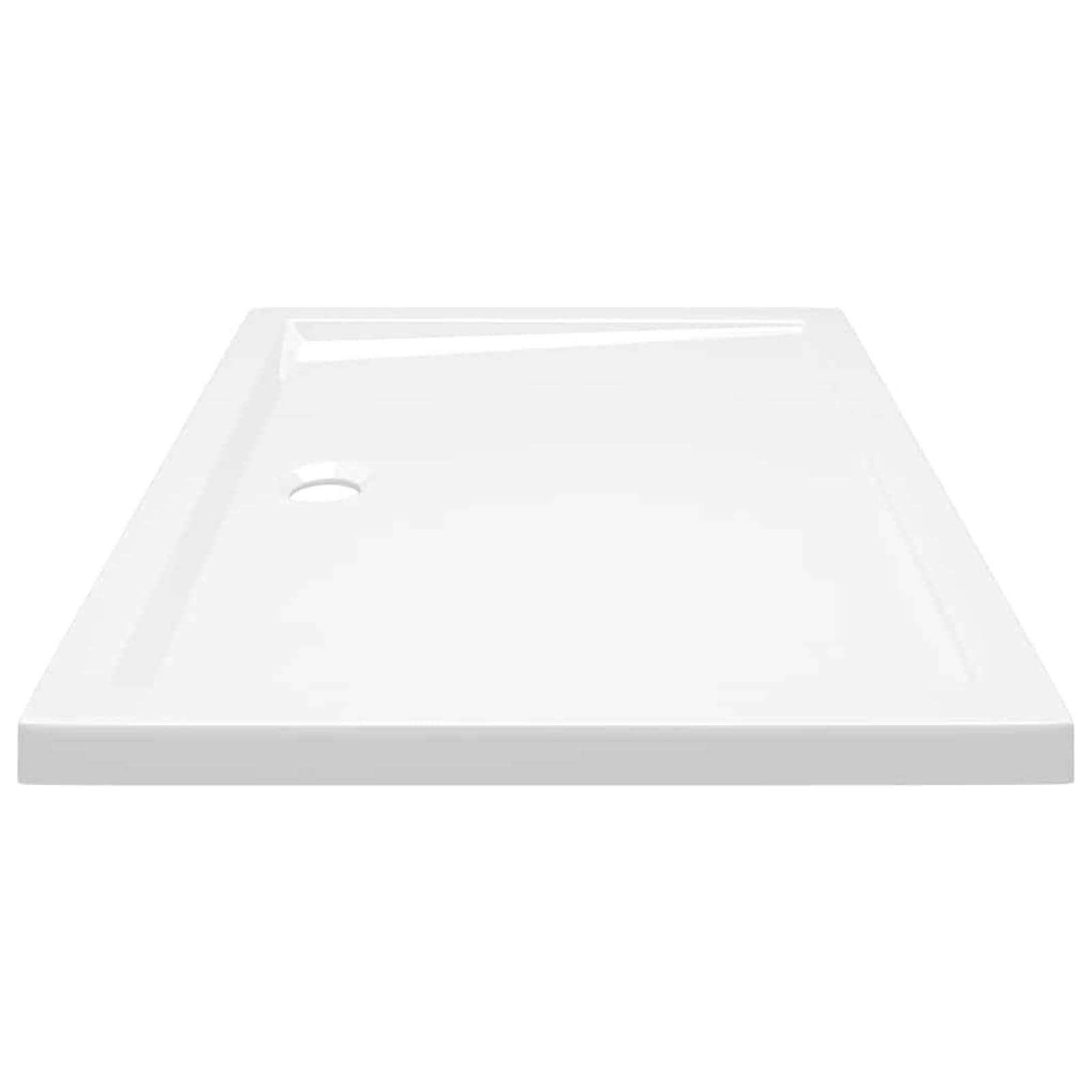 Plato de Ducha Moderno de ABS con Fibra de Vidrio, Blanco, 80x100x4cm, Bajo Umbral