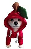 IOICYBF Pet Clothes Dog Hoodie Sweater Coat, Warm Outfit Outerwear Cute Apple Shape Jacket for Pet Dogs Cats in Winter,XL